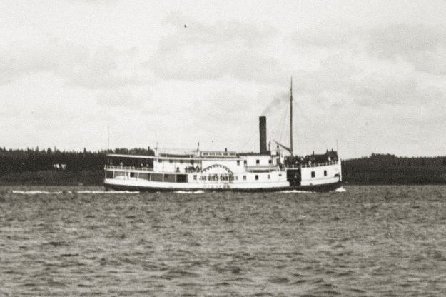 S.S. Jacques Cartier at harbour mouth 