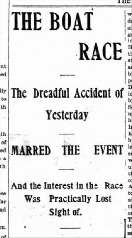 Headlines for Yacht Race story  - Charlottetown Guardian - 9 August 1900