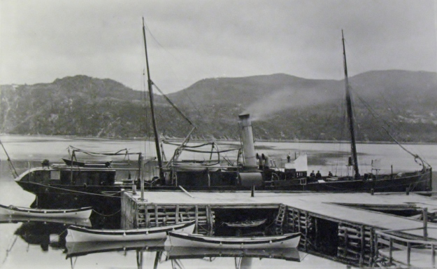 Gulnare at unidentified wharf. ca. 1893 PARO #2670/35b