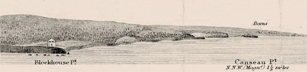 Detail from 1843 Bayfield Chart