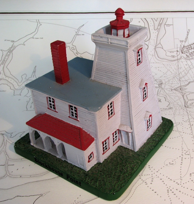 Plaster souvenir model of Blockhouse Light ca. 2000. Maker unknown.